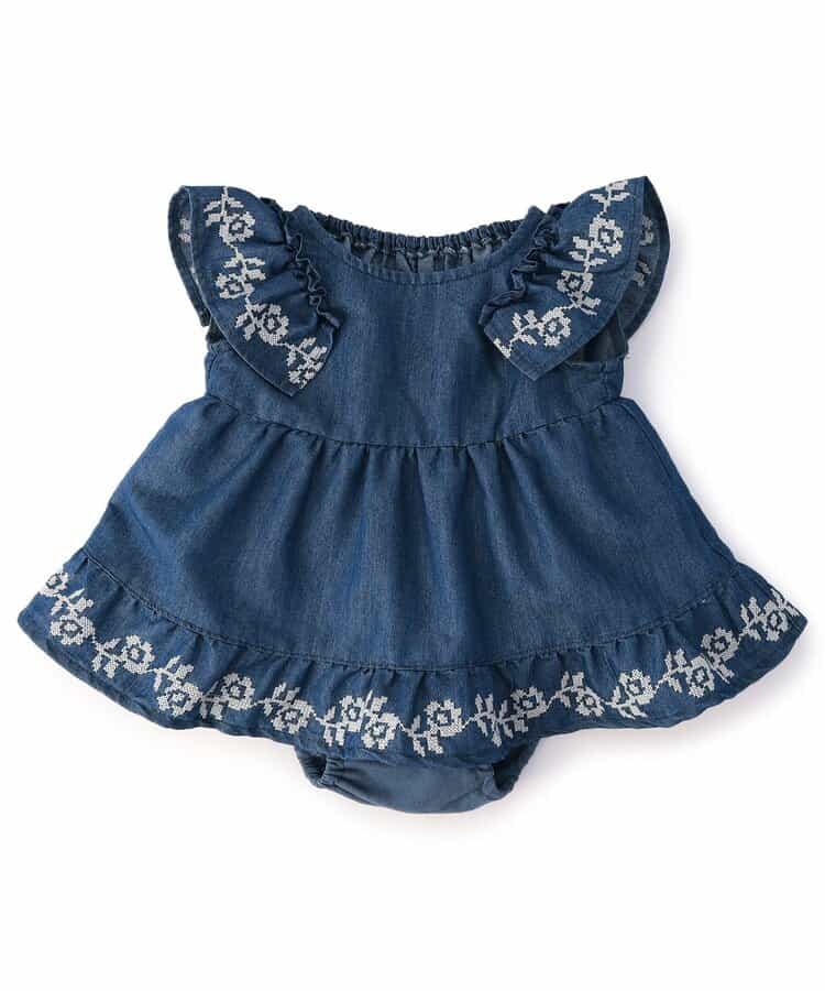 【リンク】クロス刺繍ロンパース