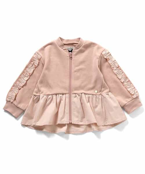 トップスとしても使える袖フリルブルゾン