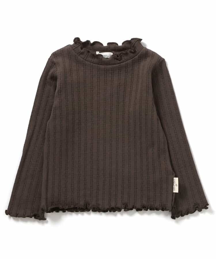 針抜きテレコ長袖Tシャツ