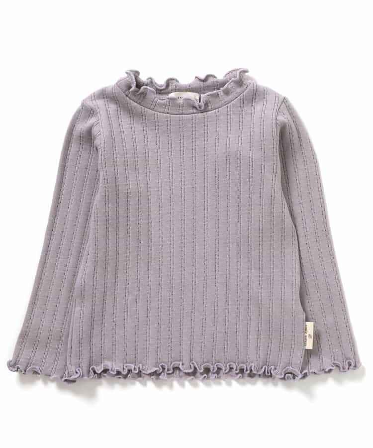 針抜きテレコ長袖Tシャツ