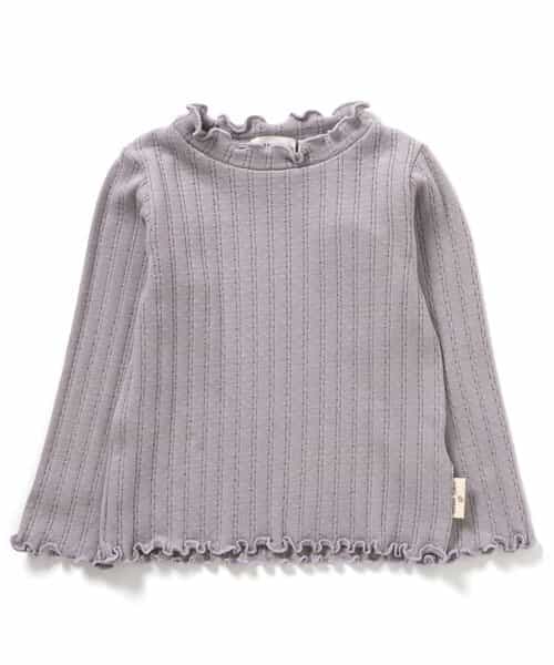 針抜きテレコ長袖Tシャツ