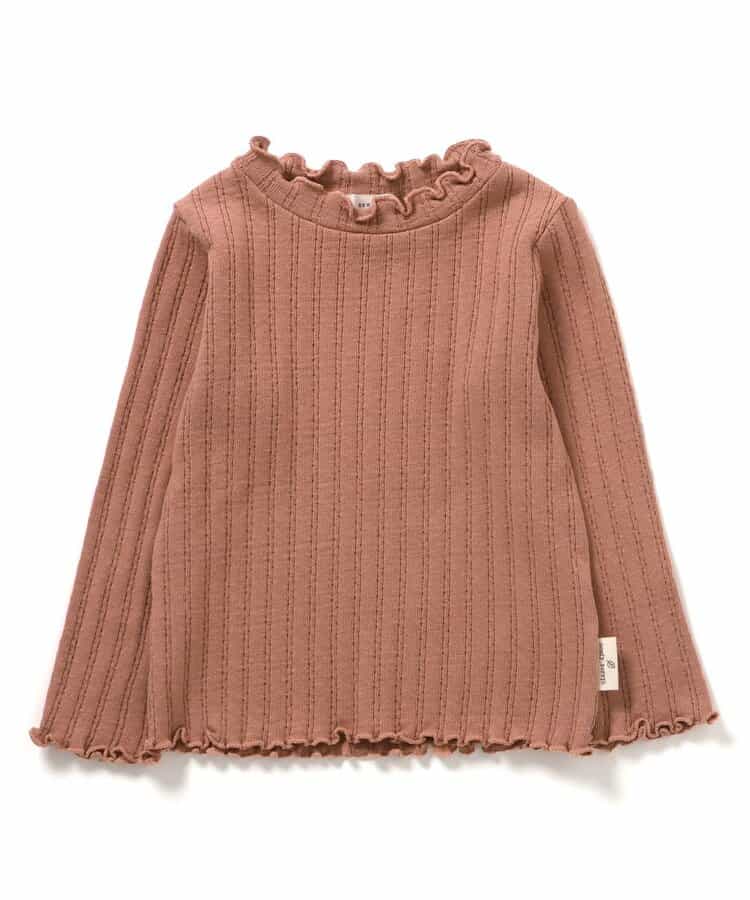 針抜きテレコ長袖Tシャツ