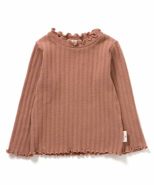 針抜きテレコ長袖Tシャツ