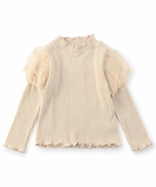 袖ふんわりリボントップス