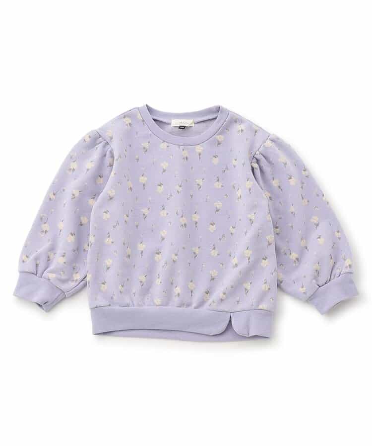 袖ふんわり総柄トレーナー