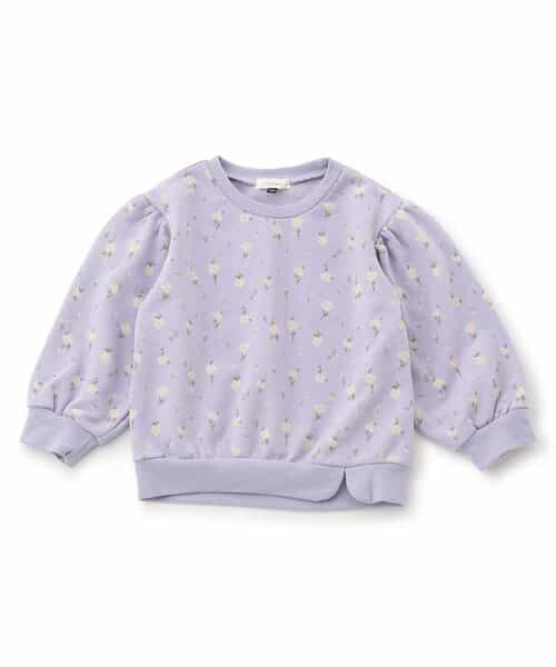 袖ふんわり総柄トレーナー