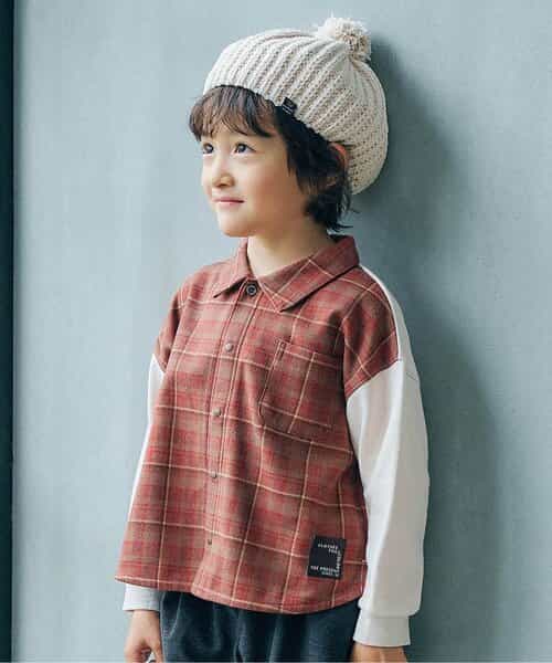 【リンク】あったかチェック重ね着風トップス