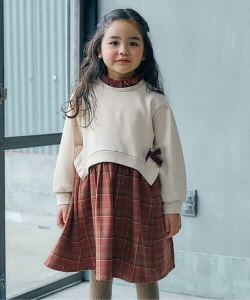 【リンク】あったかチェックワンピース