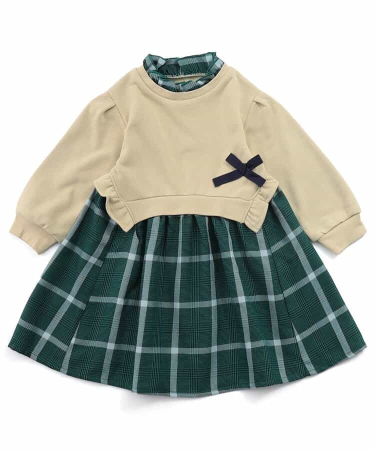 【リンク】あったかチェックワンピース