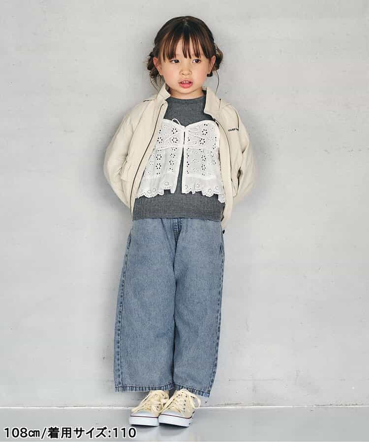 リボンポケットデイリーバギーパンツ  10分丈_926417