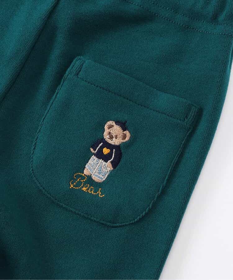 ワンポイント刺繍もちもちレギンス  10分丈_931465