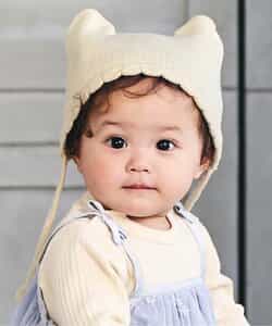 ☆1/13(火)お昼12:59まで3点10％OFF☆★SALE★お手入れ簡単♪もこもこアニマルベビー帽_マシンウォッシャブル