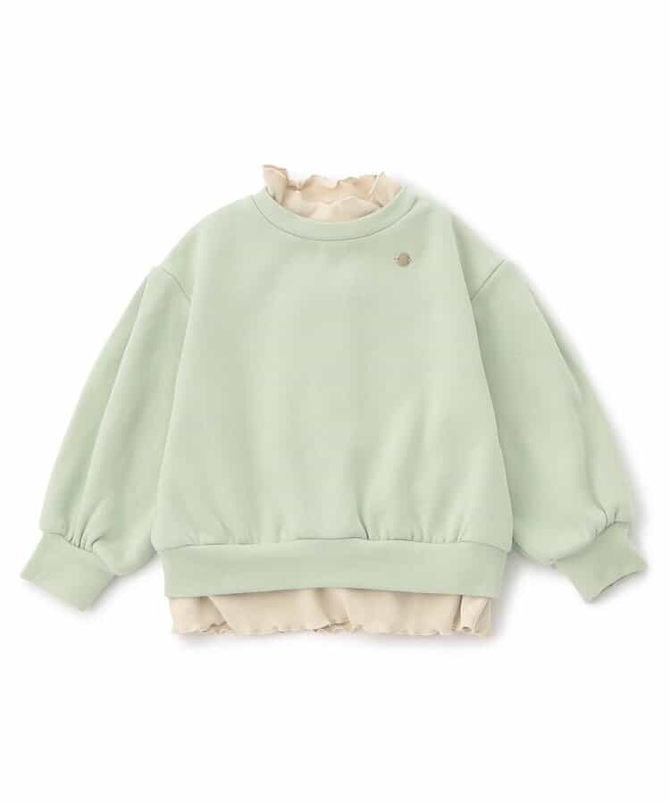 バックリボンレイヤードトレーナー