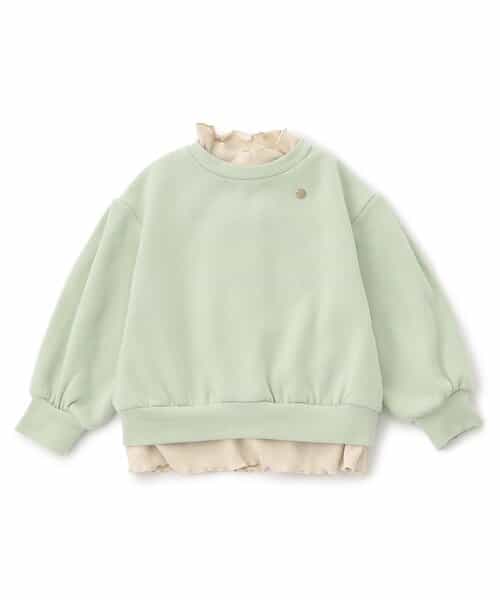 バックリボンレイヤードトレーナー