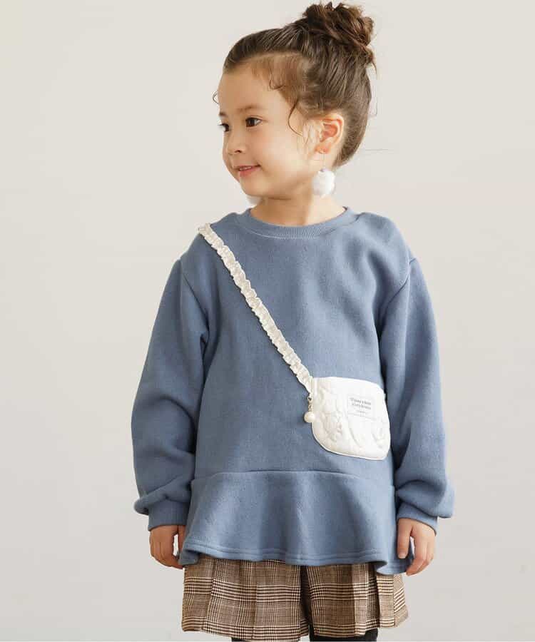 ★SALE★【あったか】ポシェットモチーフトレーナー_裏起毛