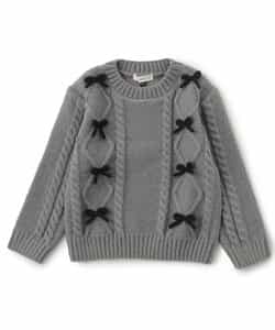 カラバリリボンニットトップス_マシンウォッシャブル