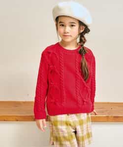 カラバリリボンニットトップス_マシンウォッシャブル