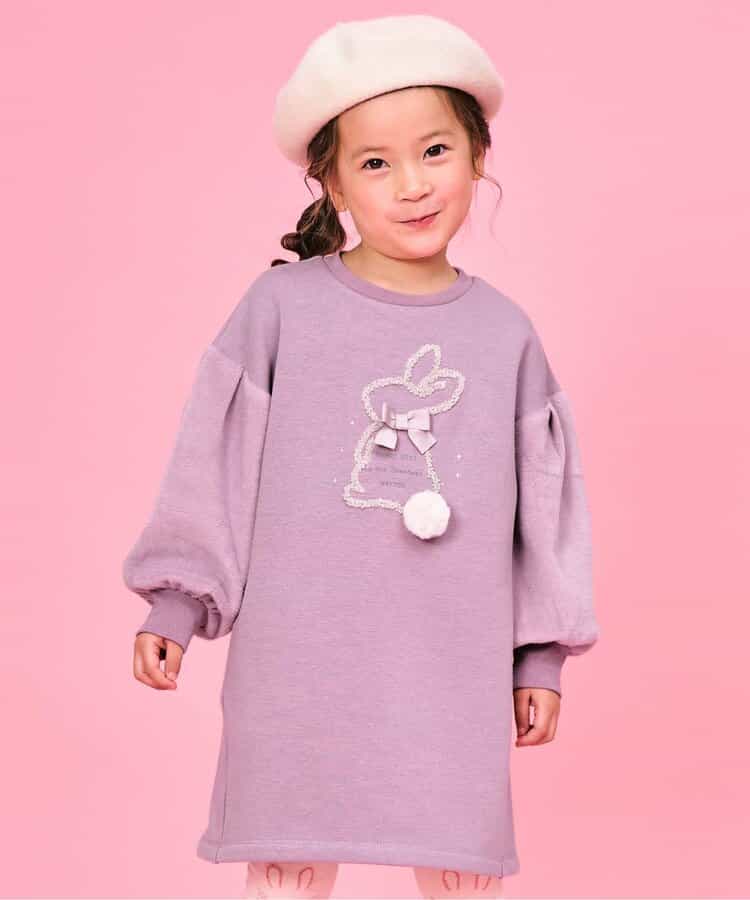 ★SALE★【あったか】モチーフチュニックワンピース_裏シャギー