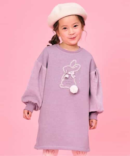 ★SALE★【あったか】モチーフチュニックワンピース_裏シャギー