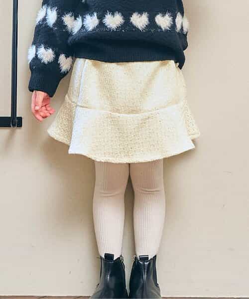 キラキラツイードスカートパンツ