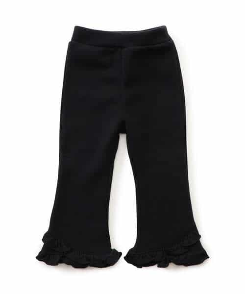 裏起毛スフレフレアパンツ  10分丈