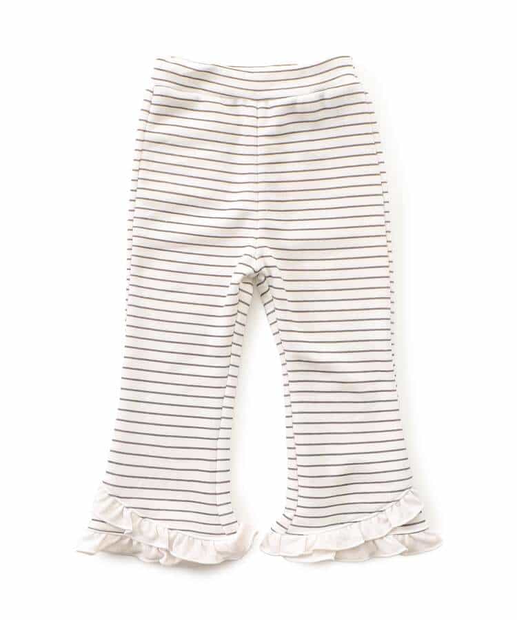 裏起毛スフレフレアパンツ  10分丈