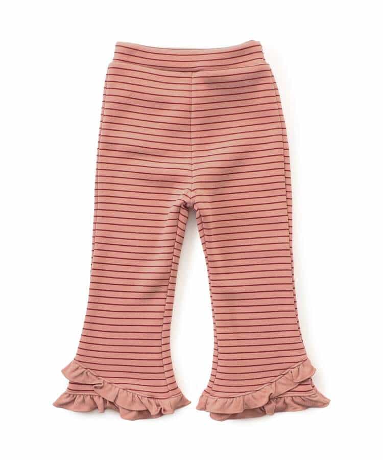 裏起毛スフレフレアパンツ  10分丈
