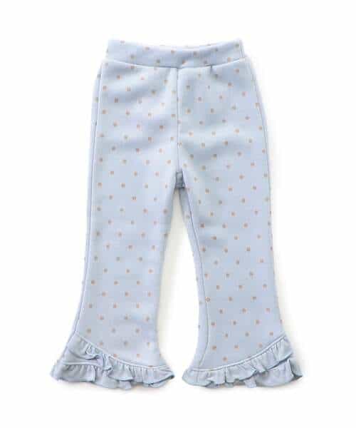 裏起毛スフレフレアパンツ  10分丈