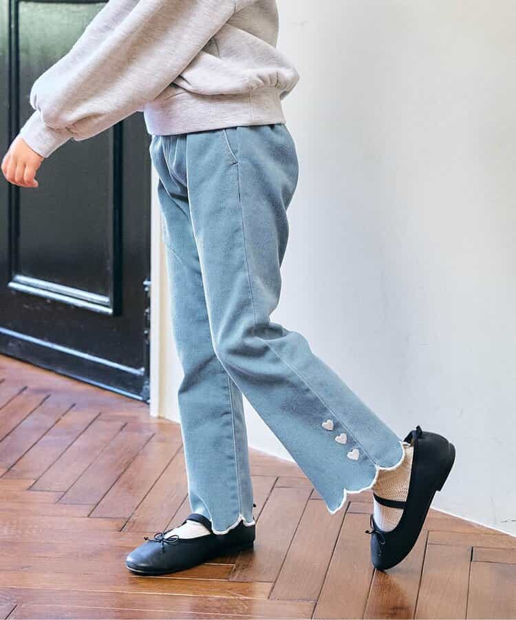 スカラップフレアパンツ  10分丈