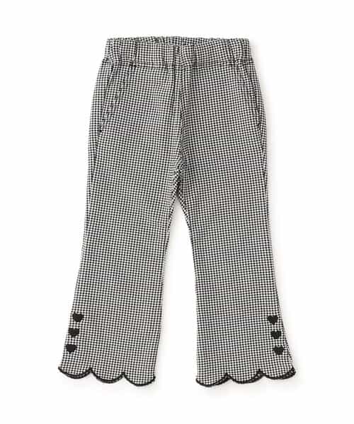 スカラップフレアパンツ  10分丈