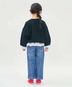 スタイルアップデニムフレアパンツ  10分丈_1011346