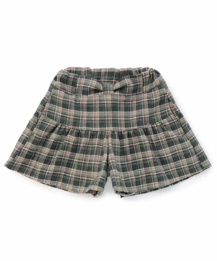 ウエストリボンフレアショートパンツ