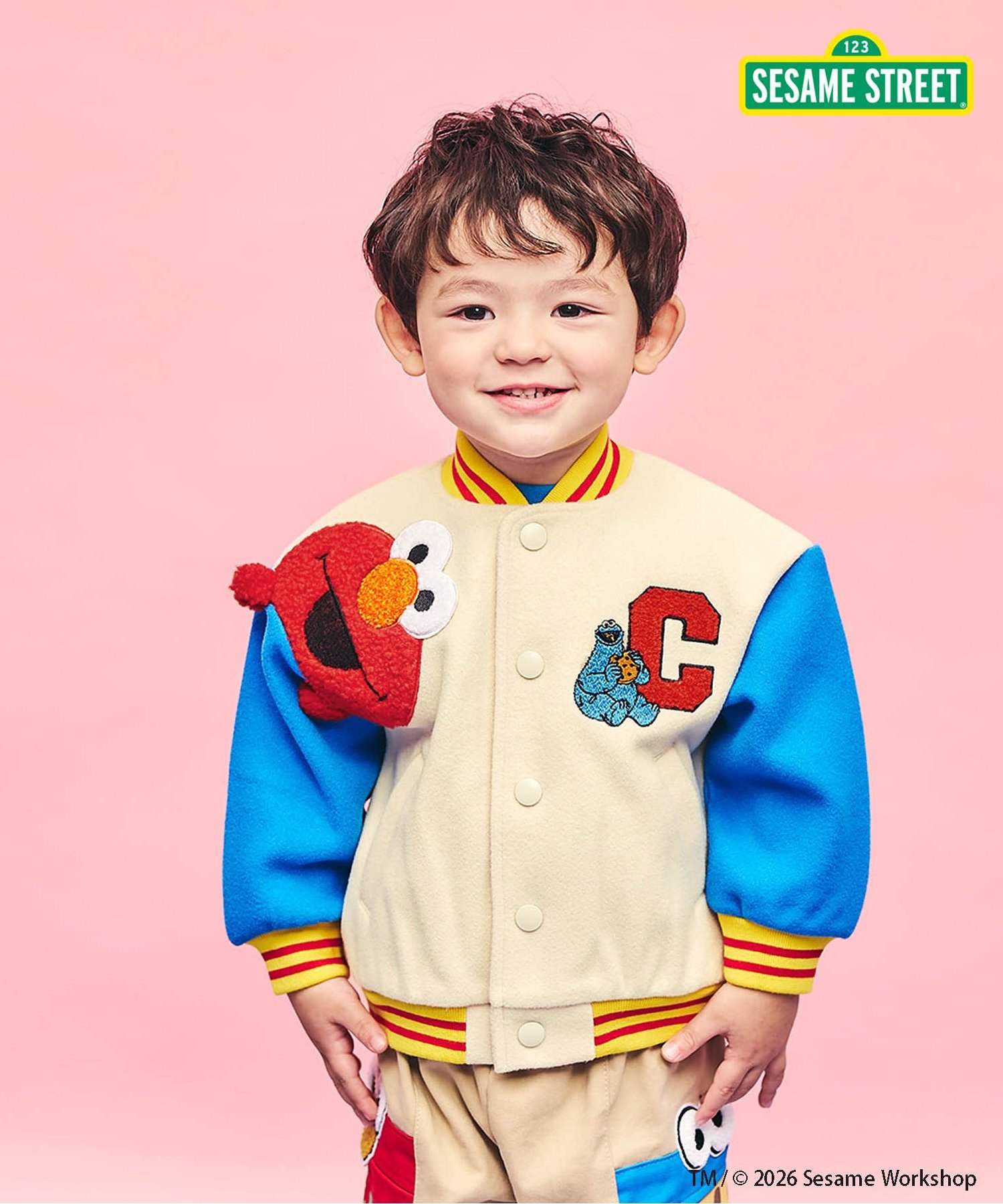 セサミストリート ボディスーツ×スタイセット（V134916）|apres les