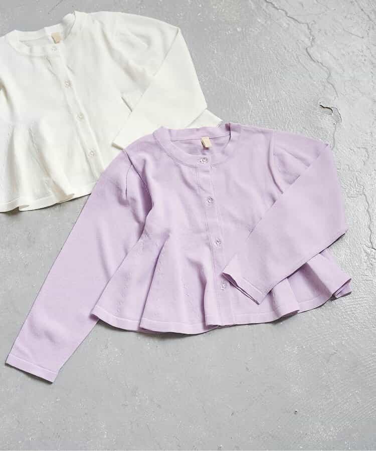 ペプラムカーディガン