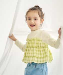 ☆2/10(火)お昼12:59まで3点10％OFF☆WEB限定 シアーチェックドッキングトップス