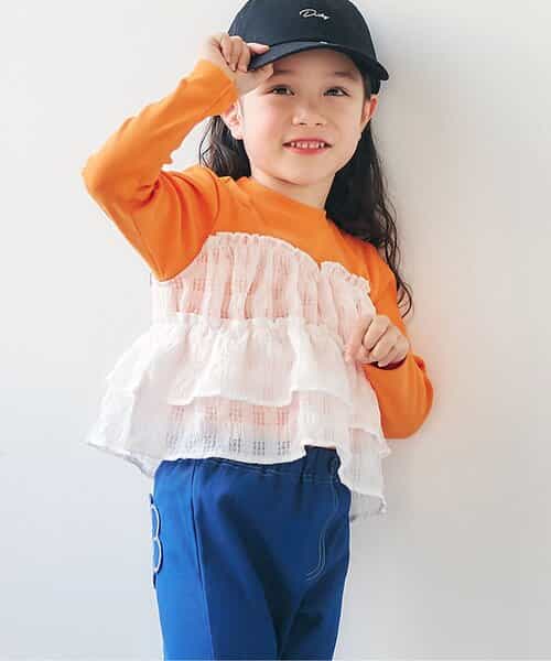 WEB限定 シアーチェックドッキングトップス