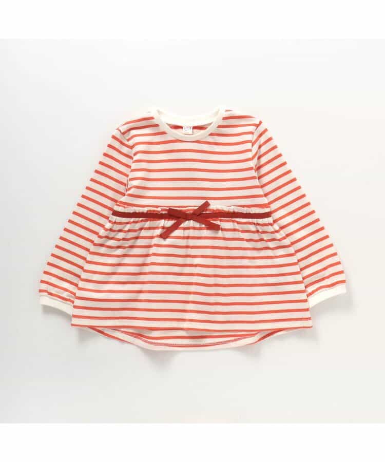 リボンボーダーペプラムTシャツ