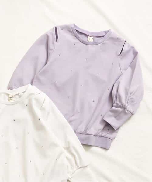 ★SALE★ショルダーカットビジューTシャツ