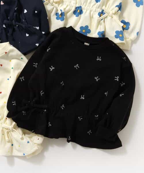 ★【アウトレット】期間限定SALE★無地・花柄ドロストTシャツ