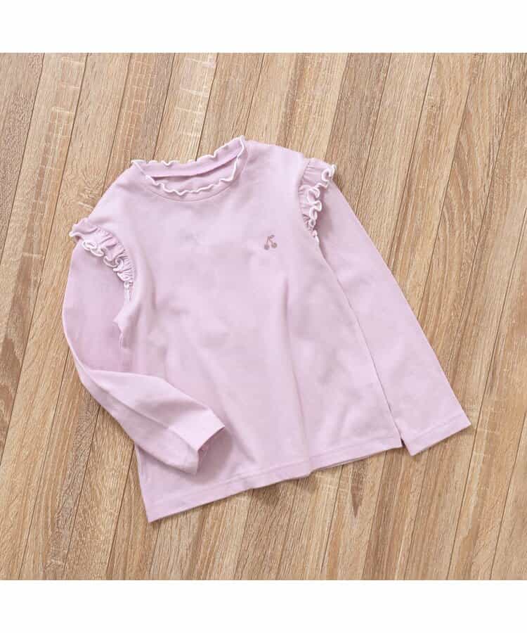 肩フリルさくらんぼメロウTシャツ