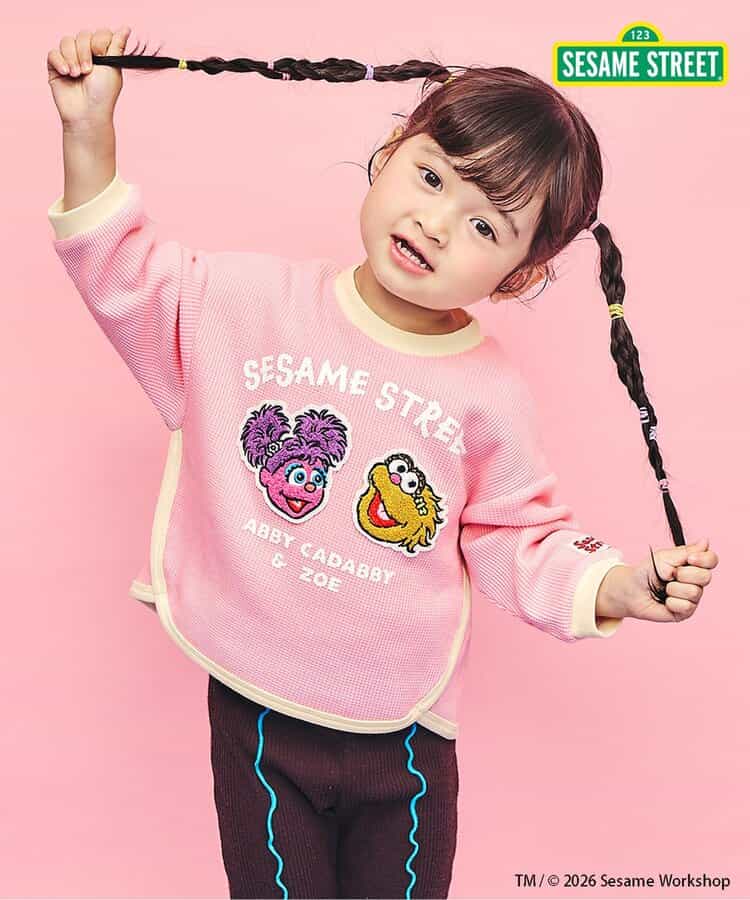 セサミストリート ワッフルモチーフTシャツ