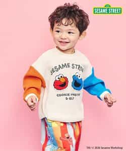 ☆1/13(火)お昼12:59まで3点10％OFF☆セサミストリート ワッフルモチーフTシャツ