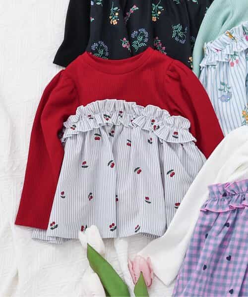 ワッフルフリルドッキングトップス