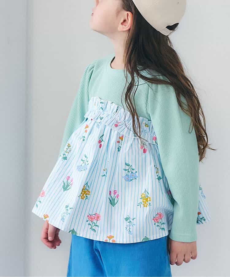 ワッフルフリルドッキングトップス