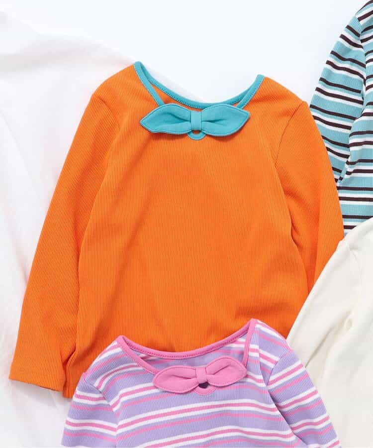 【リンク】前後2WAYリボンリブTシャツ