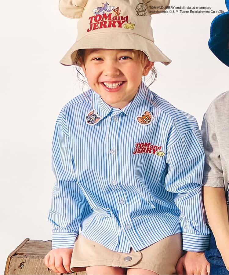 ★SALE★トムとジェリー 襟モチーフストライプシャツ