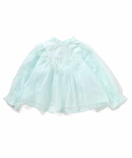 チュールヨークフリルブラウス