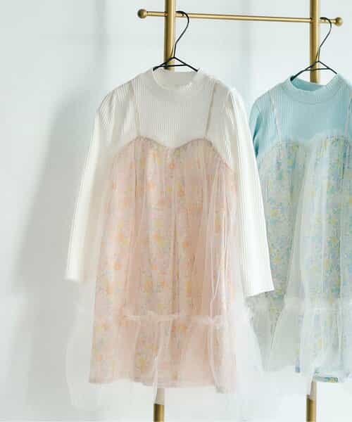 ★SALE★フラワーチュールワンピース_アプレレクールマシェリ