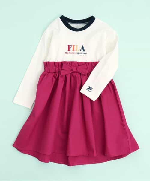 ★SALE★FILA ロゴ刺繍ドッキングワンピース