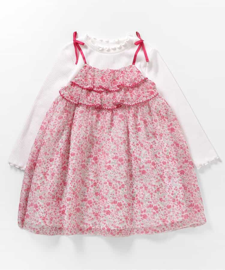 フラワーシフォンワンピース_アプレレクールマシェリ